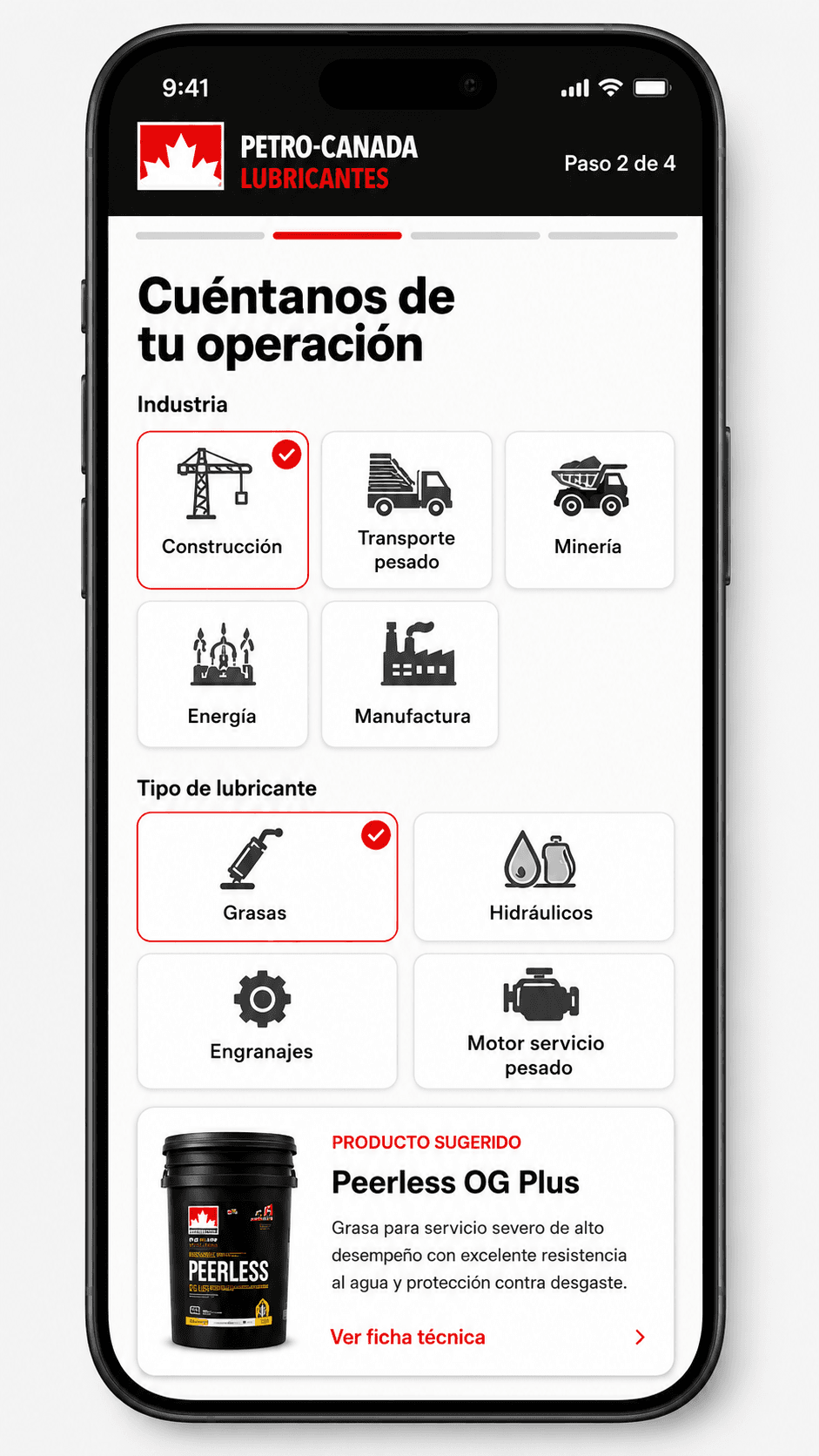 APC mobile quotation funnel screen 2