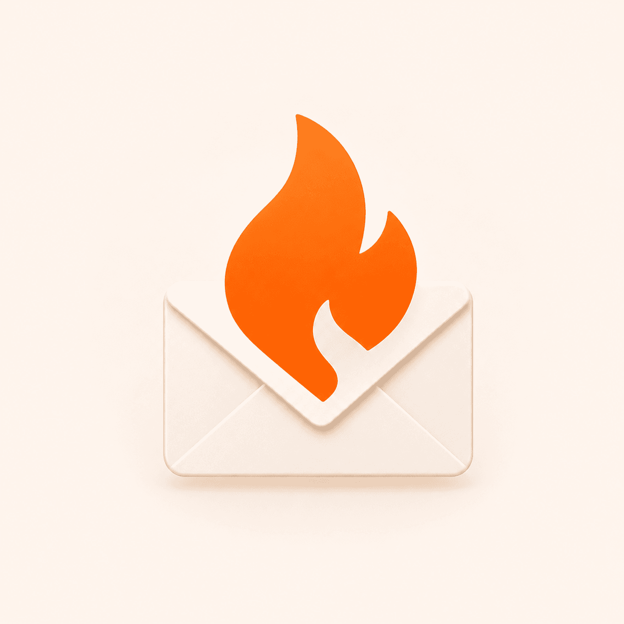 3D Warming.email flame envelope isotype