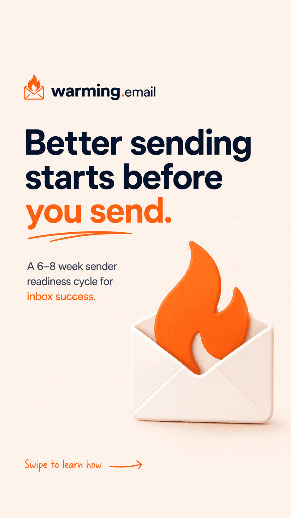 Warming.email vertical reel creative 2